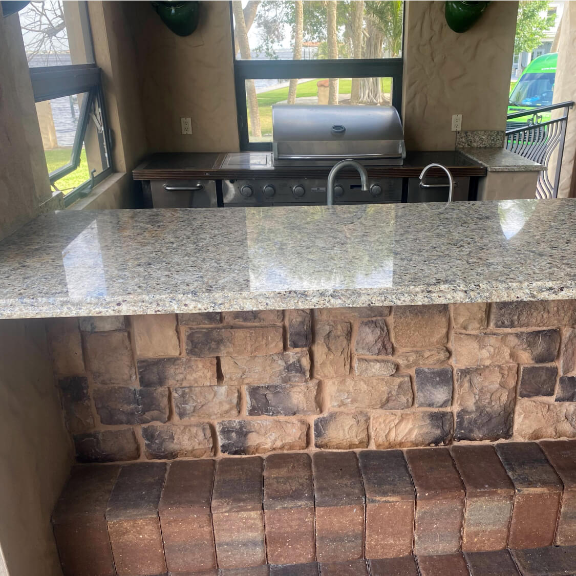 Before After Natural Stone Cleaning